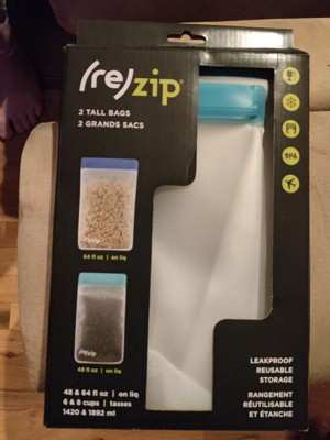 re)zip Reusable Black Storage Gallon Zippered Bags - 2ct : Target