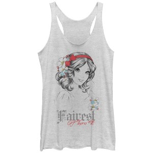 Women's Snow White and the Seven Dwarves Fairest Racerback Tank Top - 1 of 3