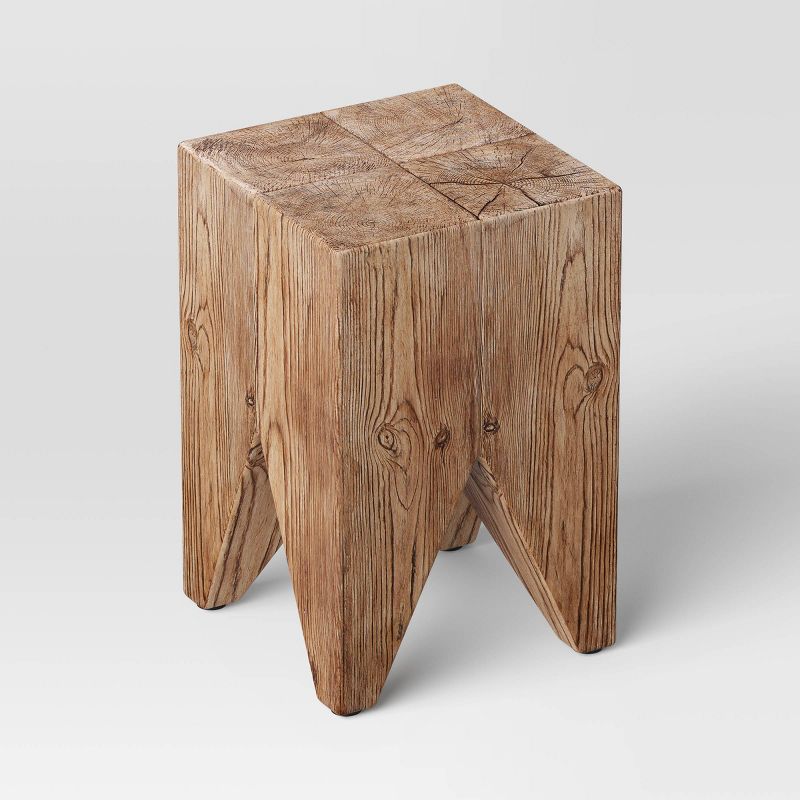 Faux Wood Block Accent Table - Threshold&#8482;, 4 of 9