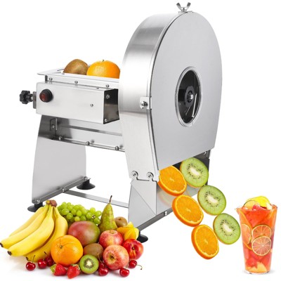 Commercial Vegetable Fruit Slicer Electric Onion Potato Slicing Machine 0.2-10mm Thickness Adjustable Stainless Steel Food Shredder Cutter