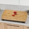 COZONY Carbonized Bamboo Stovetop Cover and Cutting Board with Juice Grooves - 2 of 4