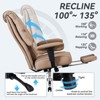 Efomao Big and Tall Office Chair 400lbs, PU Leather High Back Executive Office Chair with Footrest - 2 of 4