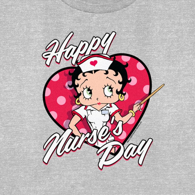 Women's Betty Boop Happy Nurse's Day T-Shirt, 2 of 5