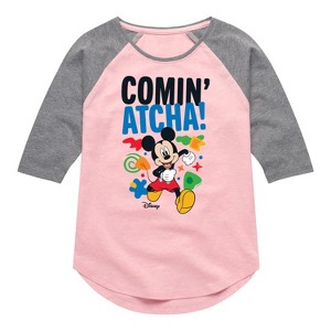 Girls' - Disney - Comin' Atcha Shirt Tail Raglan Graphic T-shirt - 1 of 4