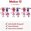 Valentines Monster Craft Ornament 12 Pack Foam Valentines Day Crafts for Kids Classroom Bulk by 4E's Novelty - 4 of 4