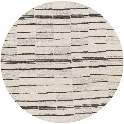 Hauteloom Moorebank Black Striped Wool Rug