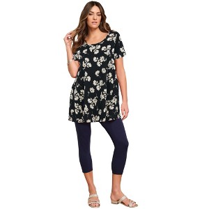 Roaman's Plus Size Cotton Ultimate Scoopneck Swing Tunic - 1 of 4