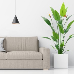 Acekool 5.2ft Artificial Bird of Paradise Plant with 2 Vibrant Flowers and 23 Realistic Leaves, Faux Tropical Plant for Home and Office Décor - 1 of 4