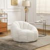 Teddy Fabric Bean Bag Chair with Backrest and Armrests, Foam-Filled Lounge Sofa for Adults and Kids, Cozy Floor Seating-Baofuwish - 2 of 4