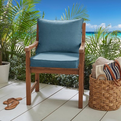 Outdoor Waterproof Patio Chair Seat Cushion, 25 x 25 x 4 Inch