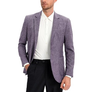 Men's Sport Coats & Blazers Linen Suit Jacket Casual Blazer for Men One Button - 1 of 4