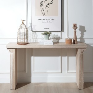 Modern Minimalist Engineered Wood Console Table with Sleek Finish for Entryway, Living Room, or Hallway - 1 of 4