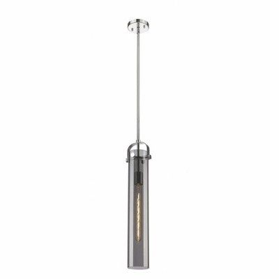 Pilaster - 1 Light Stem Hung Pendant In Industrial Style-14.5 Inches Tall and 5 Inches Wide