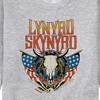Men's - Lynyrd Skynyrd - Patriotic Steer Skull with USA Flags Graphic Fleece Sweatshirt - 2 of 4