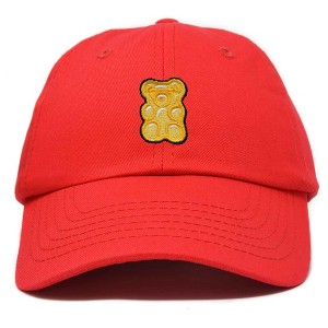 Dalix Yellow Gummy Embroidered Cotton Dad Hat Baseball Cap Adjustable Womens - 1 of 4