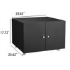 VASIP Mobile Printer Stand With Wheels, 2 Door Copier Stand Mobile Pedestal File Printer Stand for Office and Home - 3 of 4