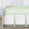 Sweet Jojo Designs Boy Girl Gender Neutral Unisex Baby Crib Bedding Set - Elephant Collection Green, Grey and White 4pc - 4 of 4