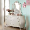 Acme Furniture Edalene 59" Dressers Pearl White: 6-Drawer Storage, Wood Frame, Metal Glides, for All Ages - 4 of 4