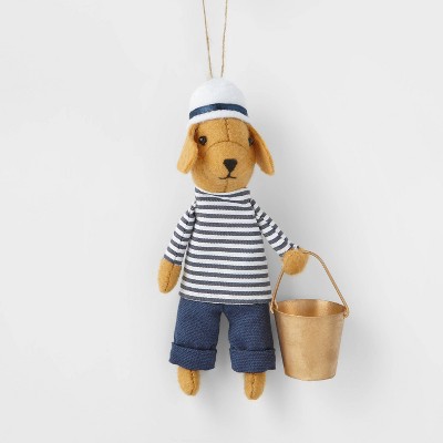 Felt Sailor Dog with Bucket Christmas Tree Ornament - Wondershop™