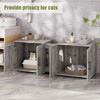 Cat Litter Box Furniture with Double Room, Hidden Litter Box Furniture, Cat Cabinet Enclosure for 2 Cats - 2 of 4
