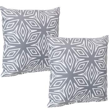 Sunnydaze Indoor/Outdoor Weather-Resistant Polyester Lumbar Decorative Pillow with Zipper Closure - 2pk