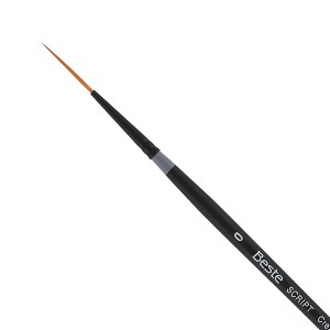 Creative Mark Beste Golden Taklon Script Liner #3 Artist Brush, Professional Watercolor Brushes, For Acrylic Painting, Short Handle, Sharp Edges, - 1 of 4