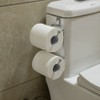 Basicwise Chrome Toilet Tissue Paper Roll Holder Dispenser, Over The Tank Two Slot Tissue Organizer - 3 of 4