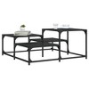 vidaXL Black Engineered Wood Coffee Table - Contemporary Sofa Center Desk with Metal Frame - 2 of 4
