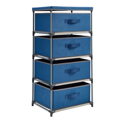  6 Drawer Dresser, Plastic Wide Chest of Drawers Storage  Dresser Cabinet with Wheels, Large Craft Storage Organizer Drawer Unit for  Living Room Bedroom Hallway Nursery Kid (Blue)