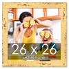 PosterPalooza | Square Shabby Chic Yellow Picture Frame - UV Acrylic, Foam Board Backing, Hanging Hardware - 2 of 4
