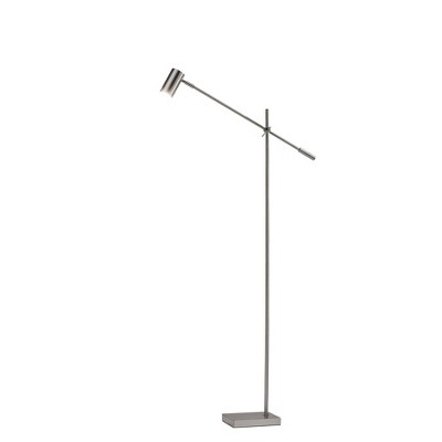 Photo 1 of 58 x 63 3-way Collette Floor Lamp (Includes LED Light Bulb) Steel - Adesso