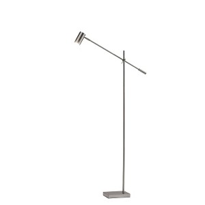 58" x 63" 3-way Collette Floor Lamp (Includes LED Light Bulb) Steel - Adesso: Modern Touch Sensor, ETL Listed - 1 of 3
