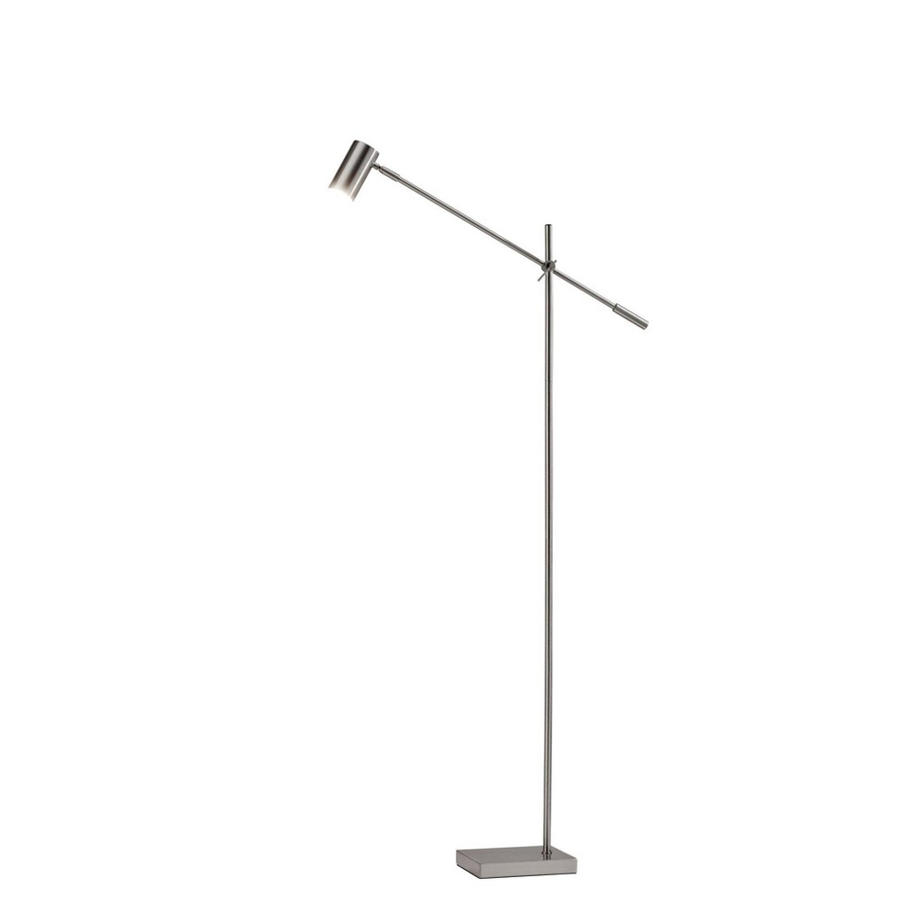 Photos - Floodlight / Street Light Adesso 58" x 63" 3-way Collette Floor Lamp  Steel - Ades (Includes LED Light Bulb)