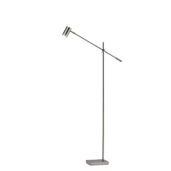58" x 63" 3-way Collette Floor Lamp (Includes LED Light Bulb) Steel - Adesso