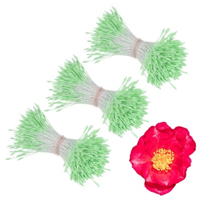 Unique Bargains Handmade Flexible Durable Plastic Artificial Flower Stamen 1mm 1080 Pcs