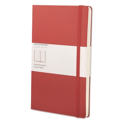 Moleskin Classic Colored Hardcover Notebook - Red Cover - 8.25" x 5" - 240 Sheets