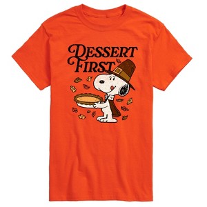 Men's - Peanuts - Dessert First Snoopy Short Sleeve Graphic T-Shirt - 1 of 4