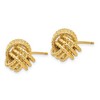 Black Bow Jewelry 12mm Twisted Rope Love Knot Post Earrings in 14k Yellow Gold - 2 of 4
