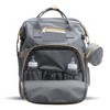 Diaper Backpack with Changing Station & USB Port – 4‑in‑1 Travel Baby Bag for Mom & Dad, Stroller Straps Included (Black, Gray, Purple) - 3 of 4