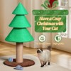 SEVOBAL Pet Tower Christmas Tree Cat Scratcher, Cat Scratching Post for Indoor Cats Cat Scratching Tree Cat Scratch Tower, Green, 15.7"*15.7"*31.5" - 4 of 4