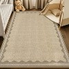 Acekool Washable Area Rug, Non Slip Soft Low Pile Carpet, Geometric Bordered Modern Accent for Living Room Bedroom Nursery, Lightweight - 2 of 4