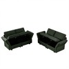 LOVMOR Living Room Furniture Sets, 2-Piece Upholstered Sofa Set, Modern Loveseat Sofa Setwith Storage Space Under Seats, Adjustable Arms and Back - 3 of 4