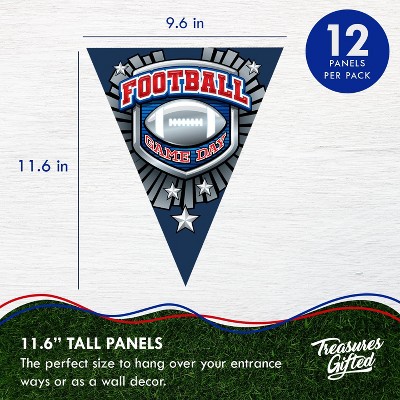 Treasures Gifted Football Banner Pennant - Football Party Supplies - 2 Pack