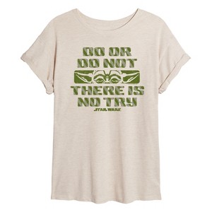 Women's - Star Wars - Do Or Do Not Oversized Graphic T-Shirt - 1 of 4