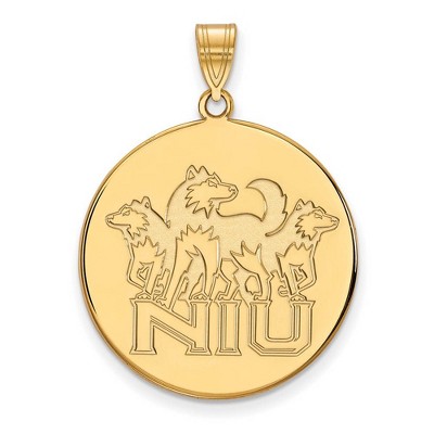 Black Bow Jewelry 10k Yellow Gold Northern Illinois Huskies NCAA Extra Large Pendant