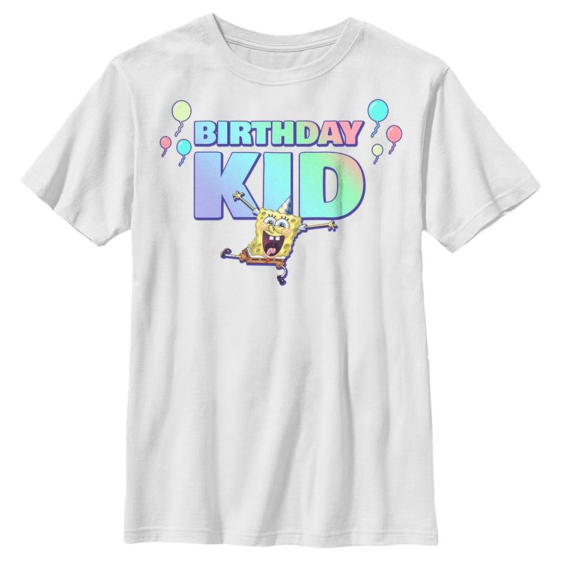 Boy's SpongeBob SquarePants Birthday Kid T-Shirt, 1 of 5