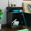 Aoxun Nightstand Set of 2 with LED Lights,Night Stand with Storage Cabinet for Bedroom,Bedside Table with LED, Black - 4 of 4