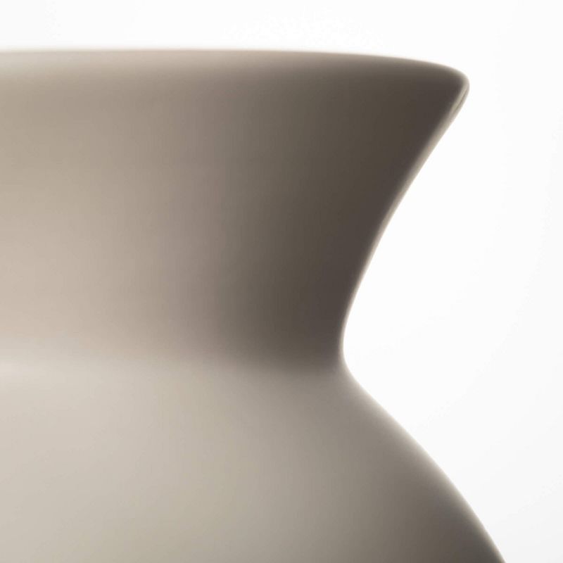 Sullivans 8.25" Matte Gray Hourglass Vase, Ceramic, 2 of 4