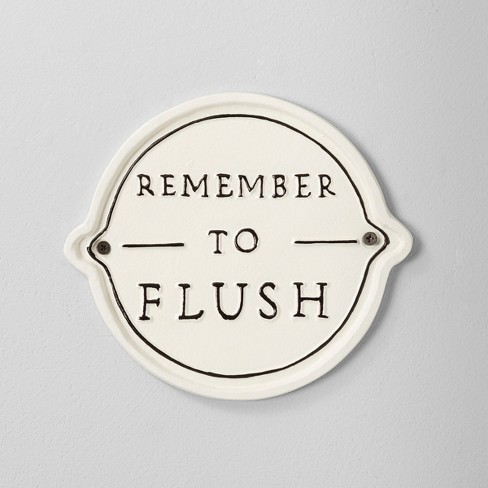 Remember To Flush Wall Sign White Black Hearth Hand With Magnolia Target