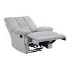 Velvet Reclining Chair with Pillowtop Arms, Tufted Back, and Solid Wood Frame - 4 of 4
